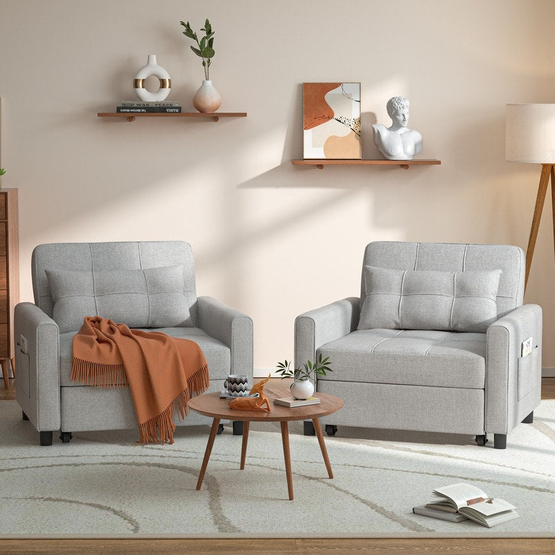 Canapé-lit 3 en 1 réglable, canapé-lit gigogne, convertible et pliable pour salon