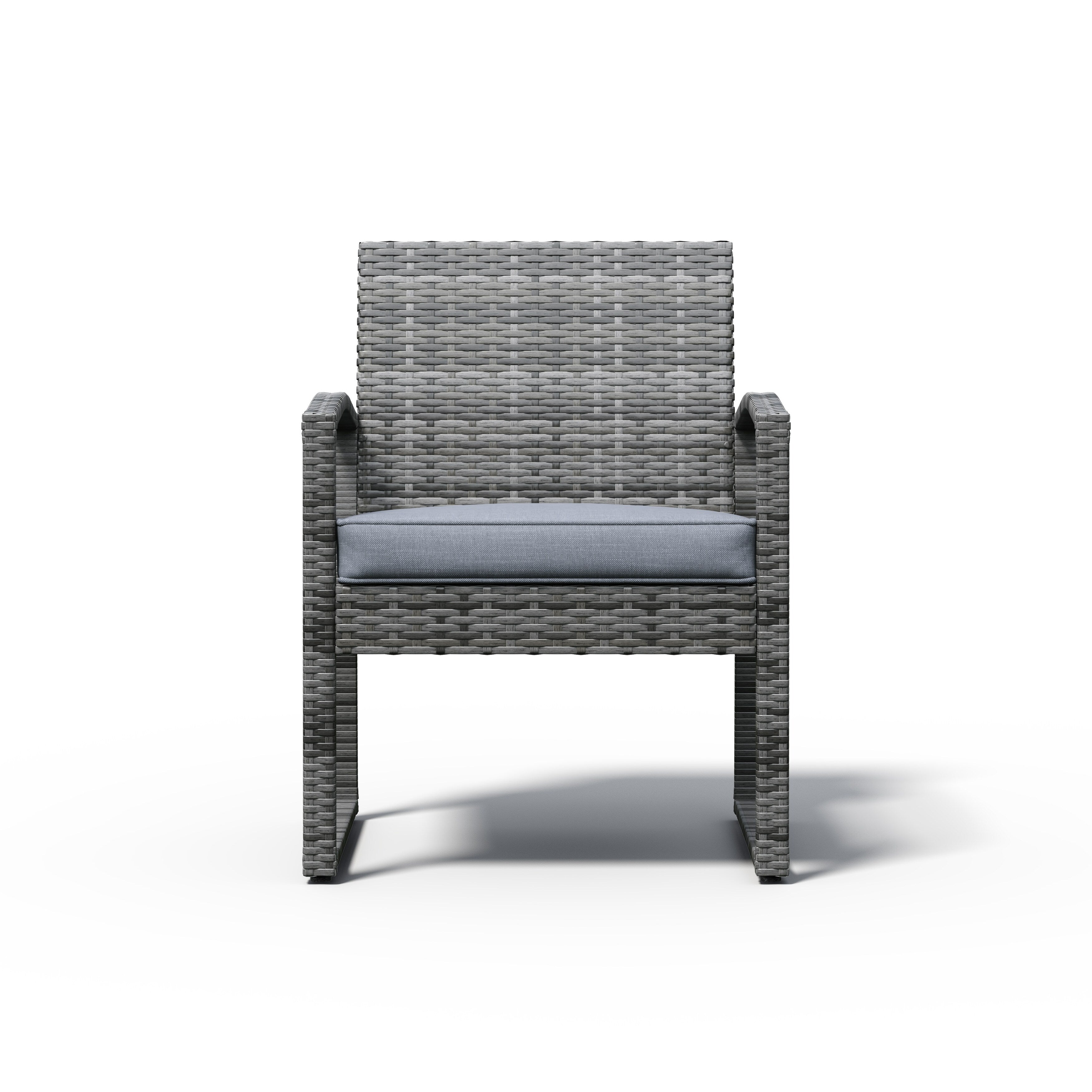 3-pc. Outdoor Cushioned Wicker Chat Set