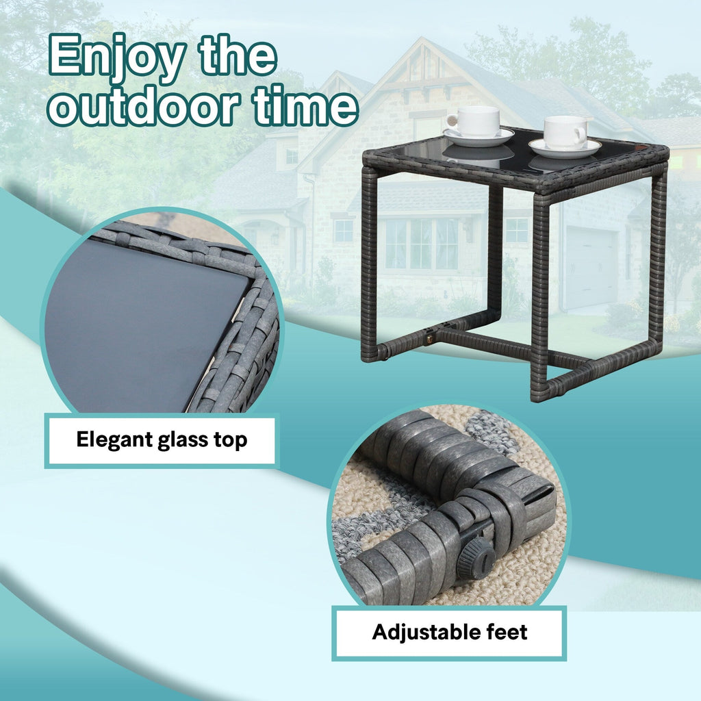 3-pc. Outdoor Cushioned Wicker Chat Set