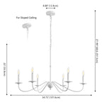 Lustre LED en fer à 6 lumières, 34,75 $, par JONATHAN Y