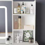 Ensemble de coiffeuse de maquillage de 39,4 po de largeur avec tabouret et miroir