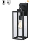 4-pack 1-Light Outdoor Wall Light with Matte Black Finish & Clear glass shade