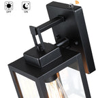 4-pack 1-Light Outdoor Wall Light with Matte Black Finish & Clear glass shade
