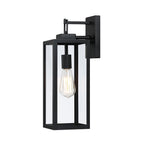 4-pack 1-Light Outdoor Wall Light with Matte Black Finish & Clear glass shade
