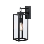 4-pack 1-Light Outdoor Wall Light with Matte Black Finish & Clear glass shade