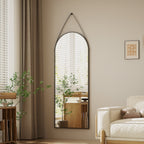 48 x 16 Full Length Hanging Wall Mirror with Leather Strap