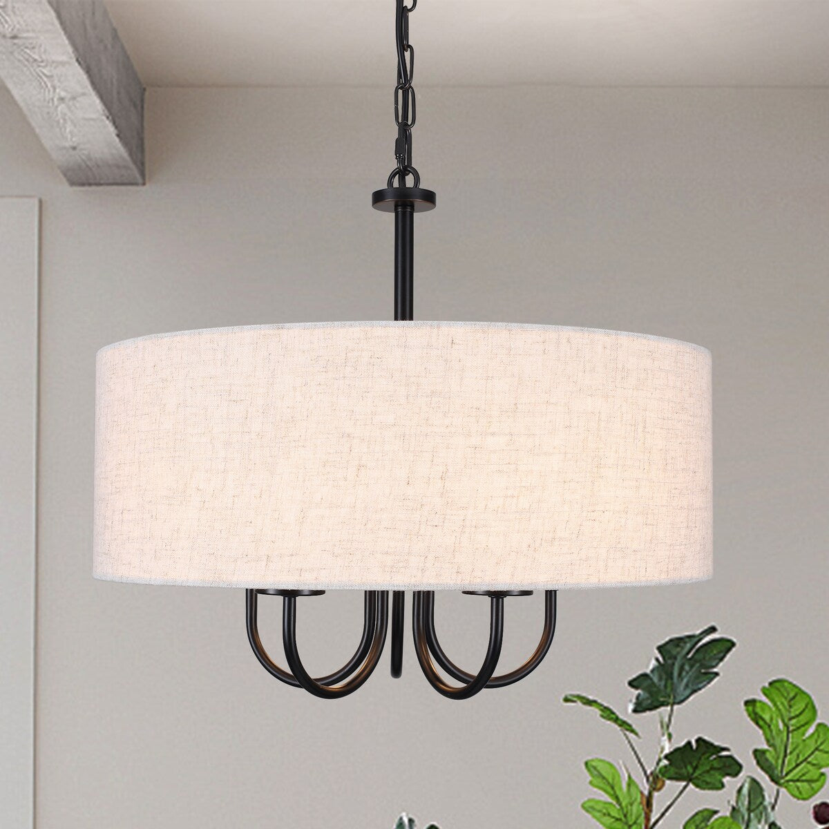 Plafonnier semi-encastré moderne à 5 lampes pour salle à manger, chambre à coucher, salon - N/A