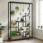 5-Tier Tall Indoor Plant Stand, 70.9 inches Plant Shelf with 10PC Hanging Hooks