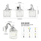 5-light Modern Crystal Bathroom Vanity Lighting Fixtures