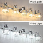 5-light Modern Crystal Bathroom Vanity Lighting Fixtures