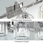 5-light Modern Crystal Bathroom Vanity Lighting Fixtures
