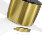 Ventilateur de plafond encastré à DEL noir/blanc de 52 pouces avec télécommande (3 pales)