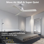 Ventilateur de plafond d'intérieur en bois Sofucor 52 avec télécommande et éclairage intégré en option