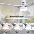 Ventilateur de plafond d'intérieur en bois Sofucor 52 avec télécommande et éclairage intégré en option