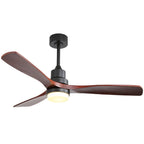 Ventilateur de plafond d'intérieur en bois Sofucor 52 avec télécommande et éclairage intégré en option