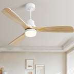 Ventilateur de plafond d'intérieur en bois Sofucor 52 avec télécommande et éclairage intégré en option