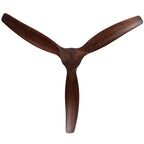 Ventilateur de plafond moderne en bois massif/ABS de 52 pouces avec télécommande (sans lumière), 6 vitesses de vent, flux d'air réversible