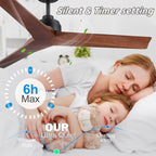 Ventilateur de plafond moderne en bois massif/ABS de 52 pouces avec télécommande (sans lumière), 6 vitesses de vent, flux d'air réversible