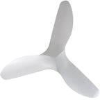 Ventilateur de plafond moderne en bois massif/ABS de 52 pouces avec télécommande (sans lumière), 6 vitesses de vent, flux d'air réversible