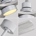 Ventilateur de plafond d'intérieur en bois Sofucor 52 avec télécommande et éclairage intégré en option