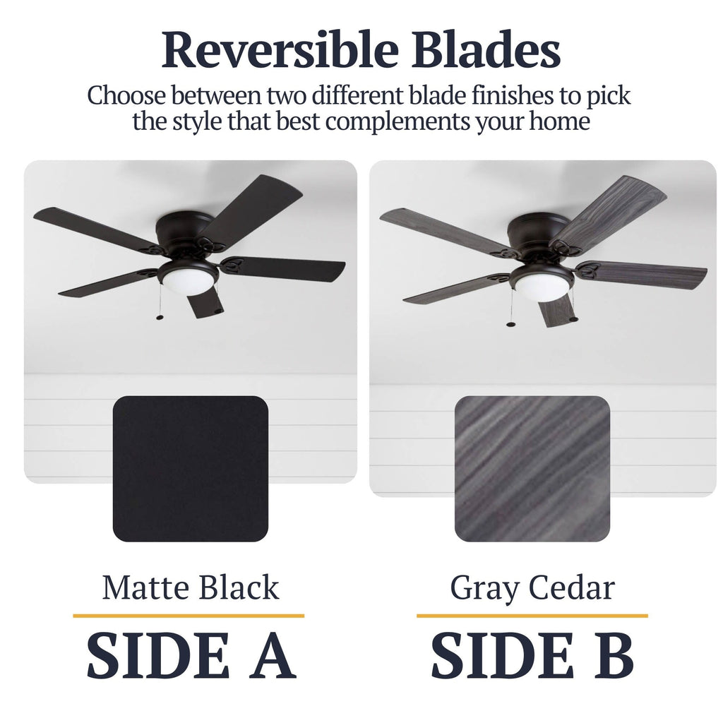 52 Prominence Home Benton Traditional Indoor LED Ceiling Fan with Light, Pull Chains