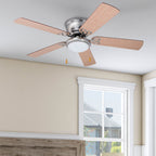 52 Prominence Home Benton Traditional Indoor LED Ceiling Fan with Light, Pull Chains