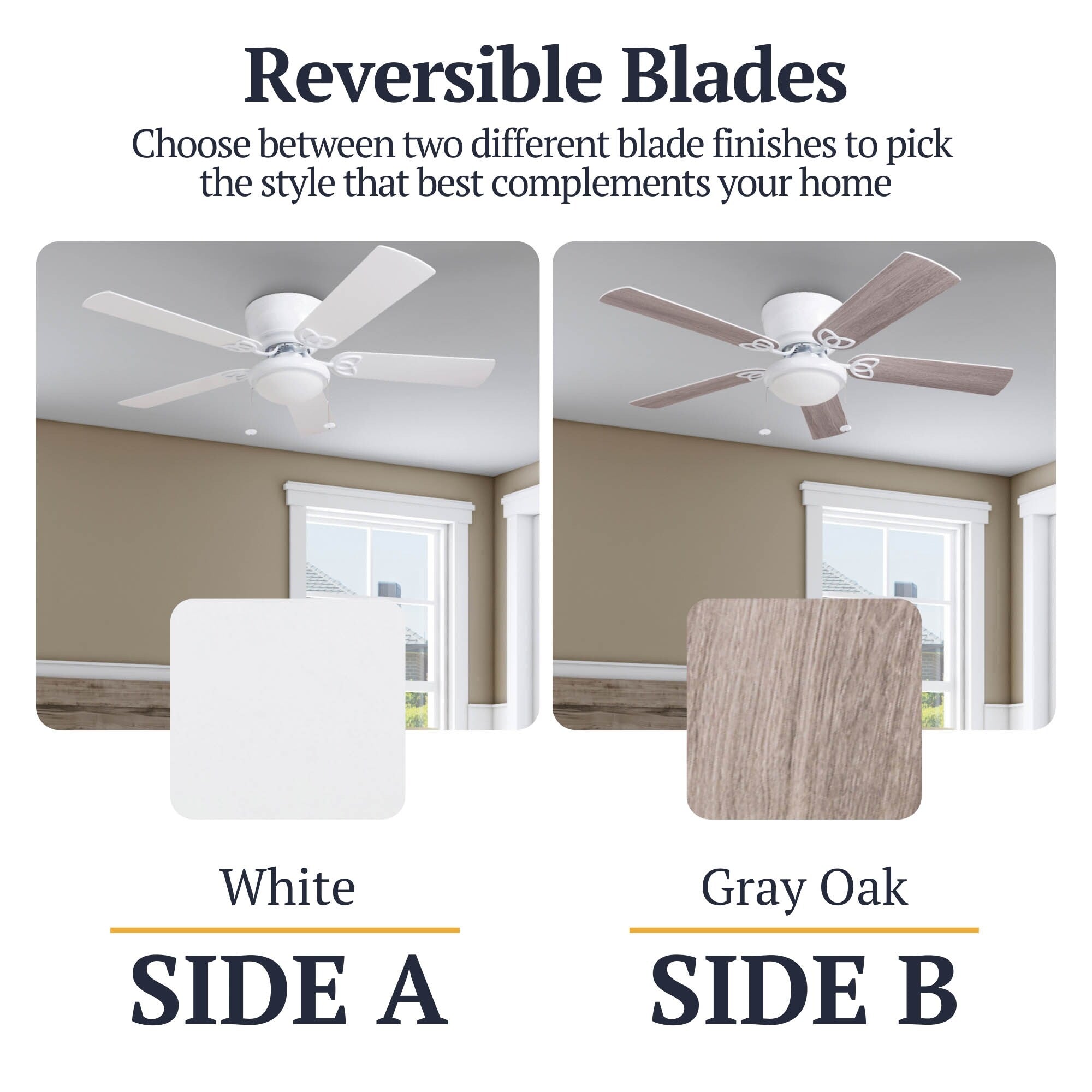 52 Prominence Home Benton Traditional Indoor LED Ceiling Fan with Light, Pull Chains