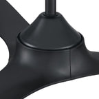 Ventilateur de plafond moderne noir à hélice à courant continu à 3 pales avec télécommande