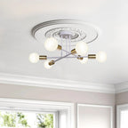 6 - Light Modern Metal 23.62'' Sputnik Semi-Flush Mount Ceiling Light