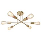 6 - Light Modern Metal 23.62'' Sputnik Semi-Flush Mount Ceiling Light