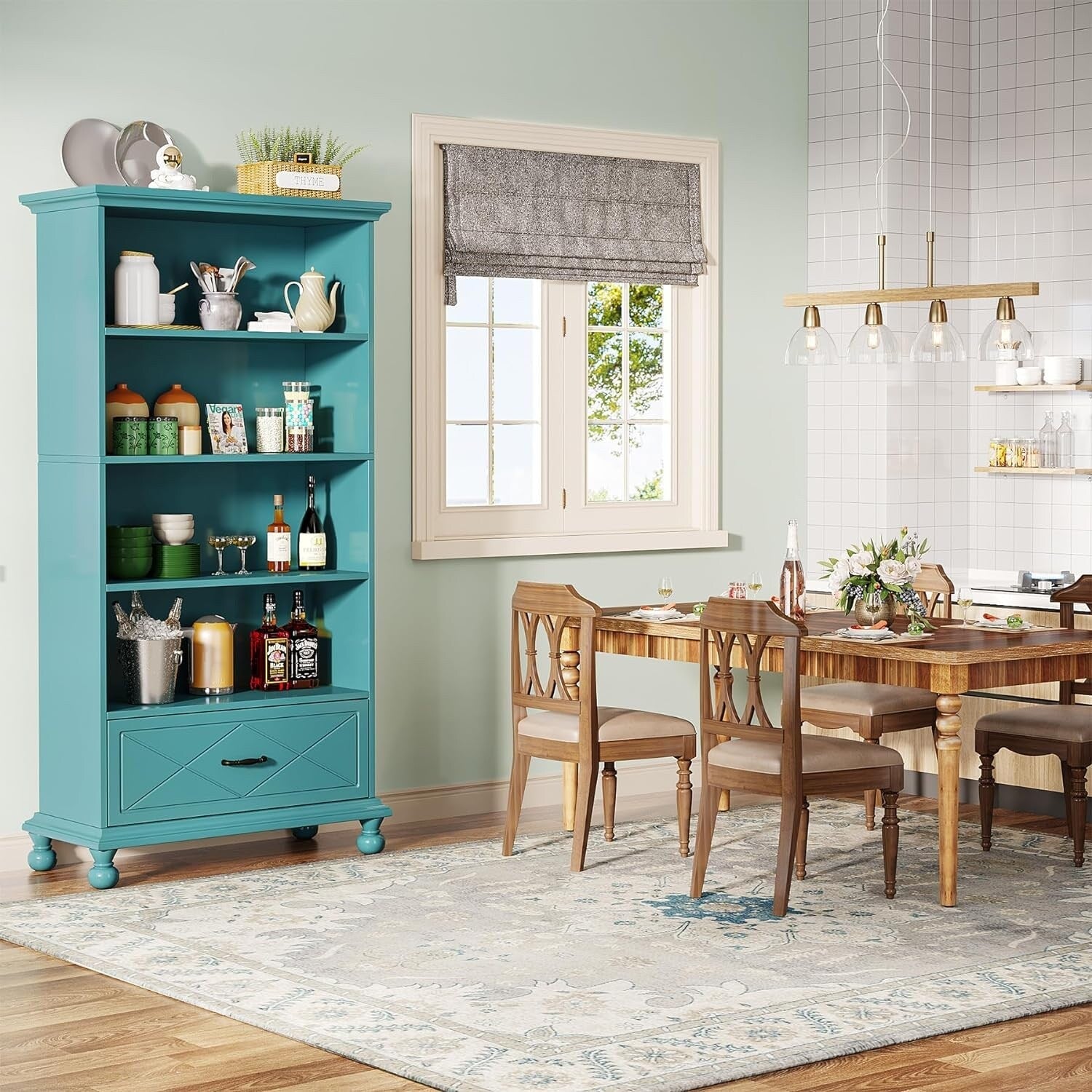 Bibliothèque à 6 étagères avec tiroir 71 pour salon