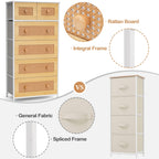 6-drawer Chest Vertical Dresser Storage Tower by Crestlive Products