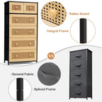 6-drawer Chest Vertical Dresser Storage Tower by Crestlive Products