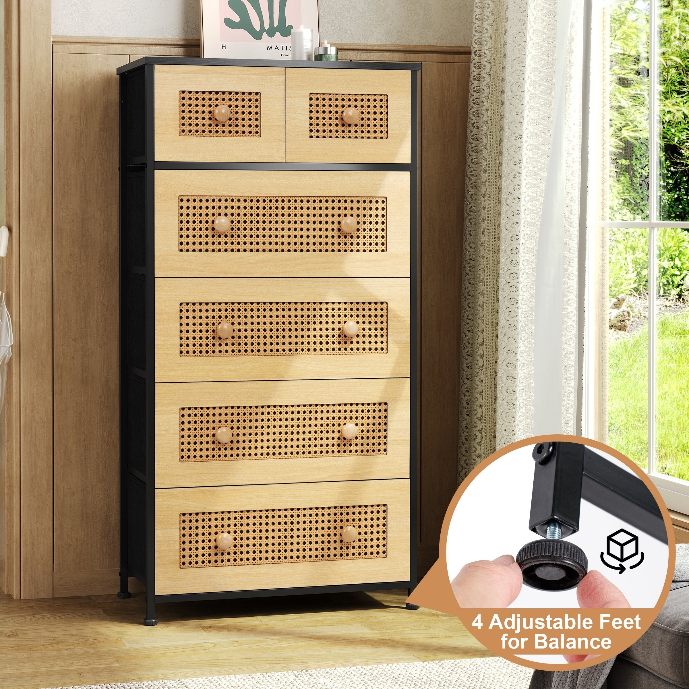 6-drawer Chest Vertical Dresser Storage Tower by Crestlive Products