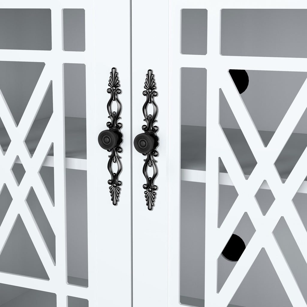 Buffet d'appoint de cuisine en bois de style vintage de 63 po de largeur