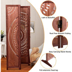 Cloison de séparation pliante en bois massif de 65 po de hauteur