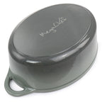 Cocotte ovale en fonte émaillée de 7 litres, couleur Storm Cloud