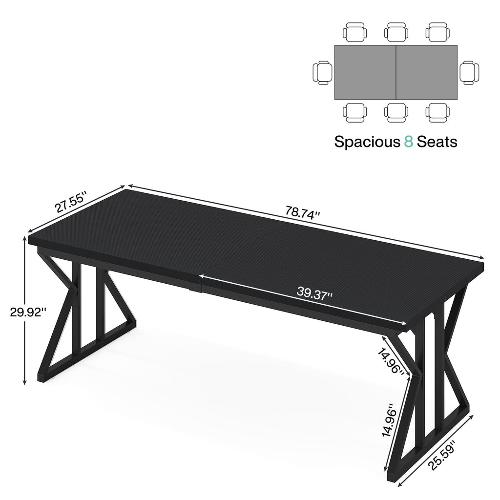 Bureau exécutif de 70,8 pouces, grand poste de travail informatique