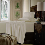 750TC Cotton Extra Deep Pocket Sheet Set with Oversized Flat Sheet