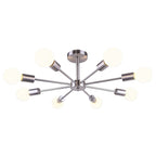 Black/ Gold Sputnik Semi Flush Mount Lamp Close to Ceiling Light Fixture for Living Room/ Kitchen/ Office/ Bedroom/ Foyer