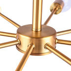 Black/ Gold Sputnik Semi Flush Mount Lamp Close to Ceiling Light Fixture for Living Room/ Kitchen/ Office/ Bedroom/ Foyer