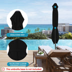 8*10ft Rectangular Patio Market Umbrella with Crank & Tilt，UV-Resistant