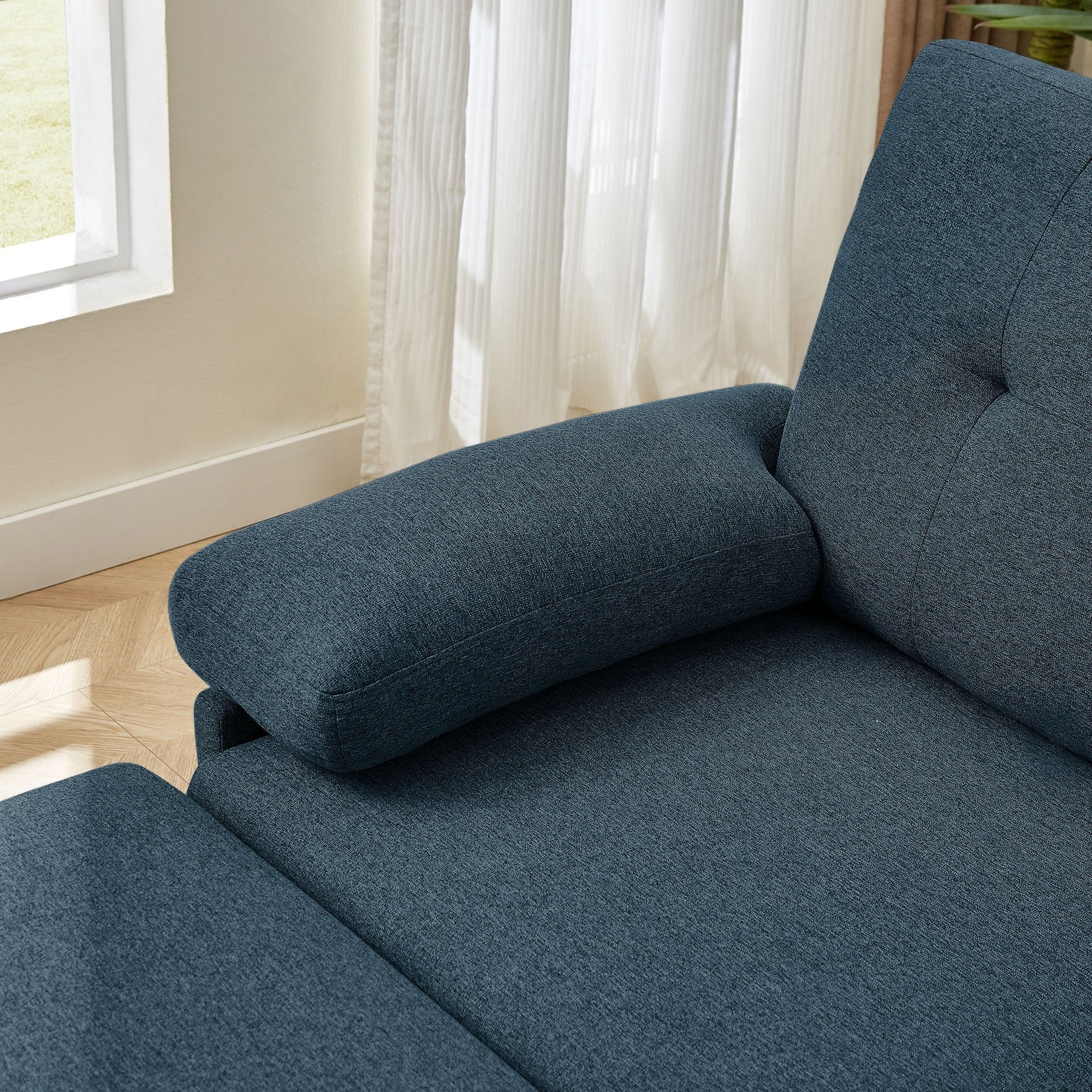 Canapé sectionnel en L 86,22 pouces avec poches de rangement latérales