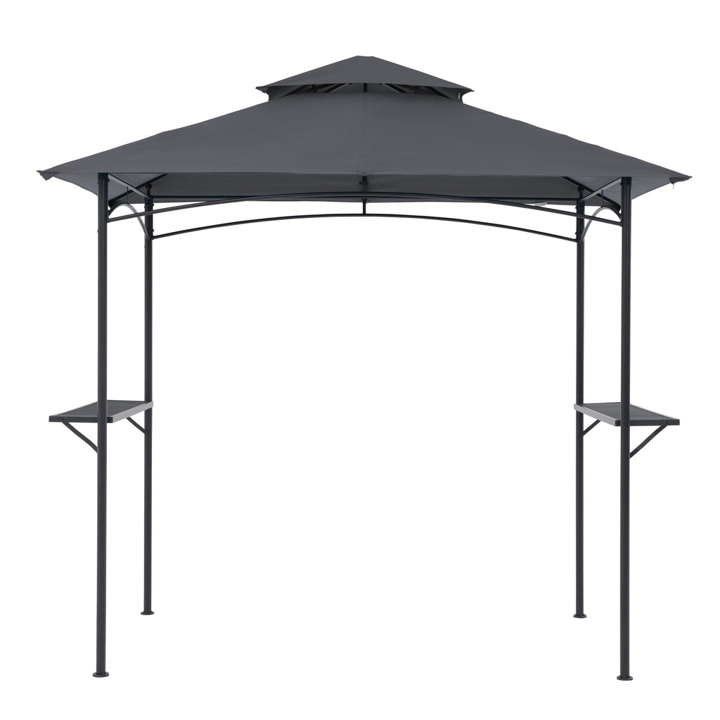8' x 5' Outdoor Rainproof Grill Gazebo With Double Layer Vented Design