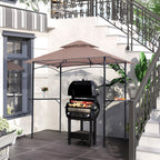 8' x 5' Outdoor Rainproof Grill Gazebo With Double Layer Vented Design