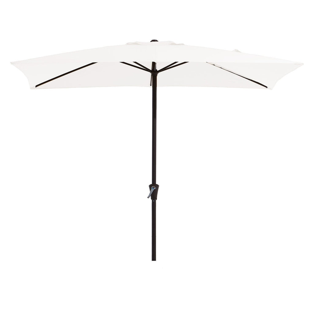 8*10ft Rectangular Patio Market Umbrella with Crank & Tilt，UV-Resistant