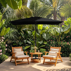 8*10ft Rectangular Patio Market Umbrella with Crank & Tilt，UV-Resistant