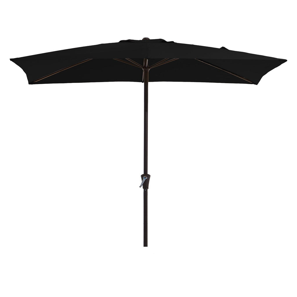8*10ft Rectangular Patio Market Umbrella with Crank & Tilt，UV-Resistant
