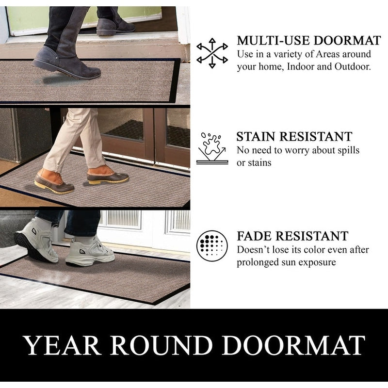 A1HC New Durable and Versatile Polypropylene Rubber Door Mat All Weather Inside Outside Door Mat
