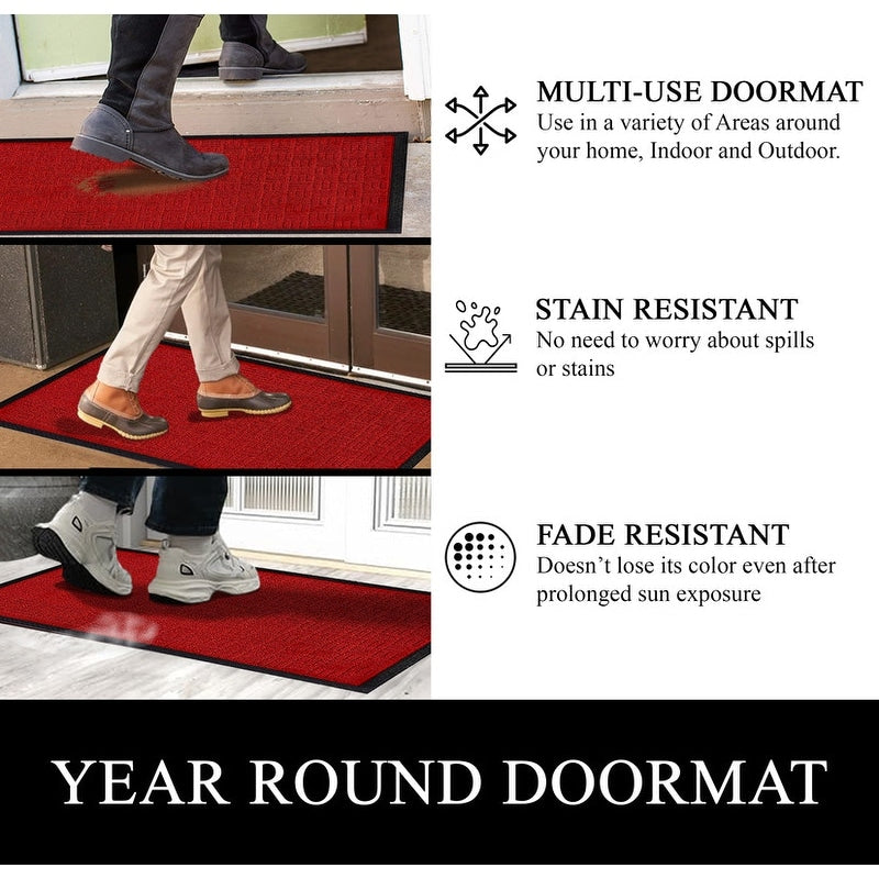 A1HC New Durable and Versatile Polypropylene Rubber Door Mat All Weather Inside Outside Door Mat